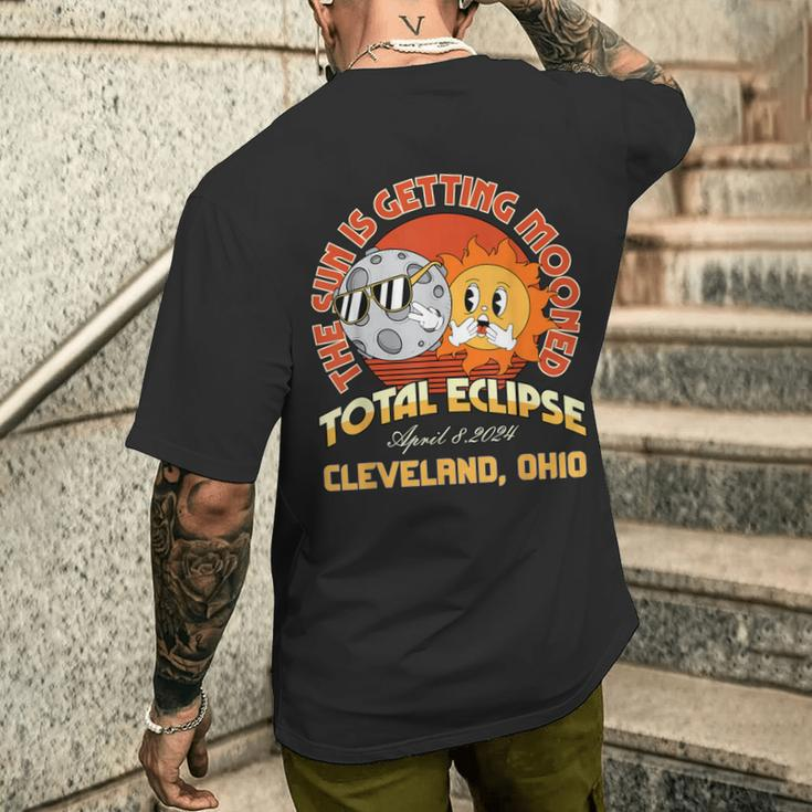 Total Solar Eclipse 040824 Cleveland Ohio Men's T-shirt Back Print Gifts for Him