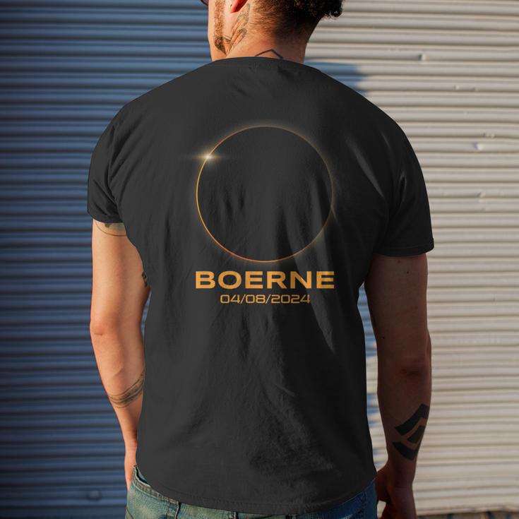 Total Solar Eclipse 2024 Boerne Texas Path Of Totality Men's Tshirt