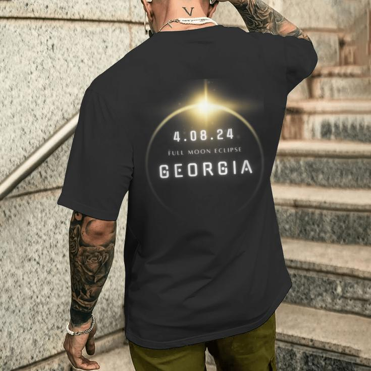 Total Solar Eclipse 2024 Georgia Men's T-shirt Back Print Gifts for Him
