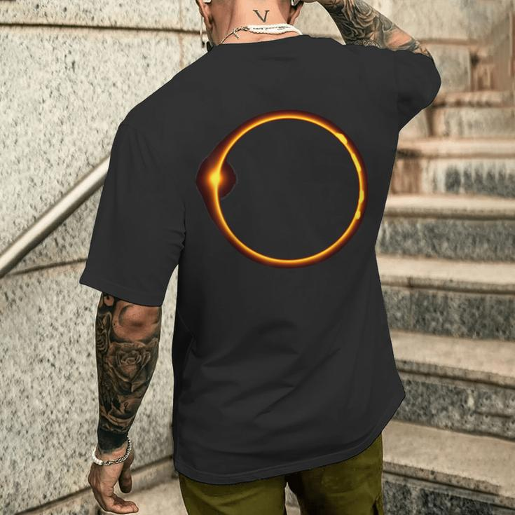 Total Solar Eclipse 2024 Minimalist Ring Men's T-shirt Back Print Gifts for Him