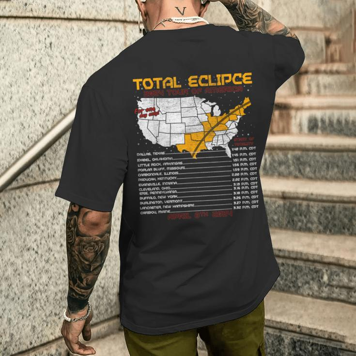 Total Solar Eclipse 2024 Tour Of America Eclipse 04082024 Men's T-shirt Back Print Gifts for Him