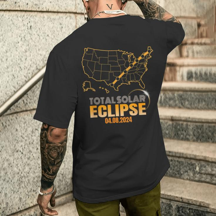 The Total Solar Eclipse Is Coming To North America On April Men's T-shirt Back Print Gifts for Him