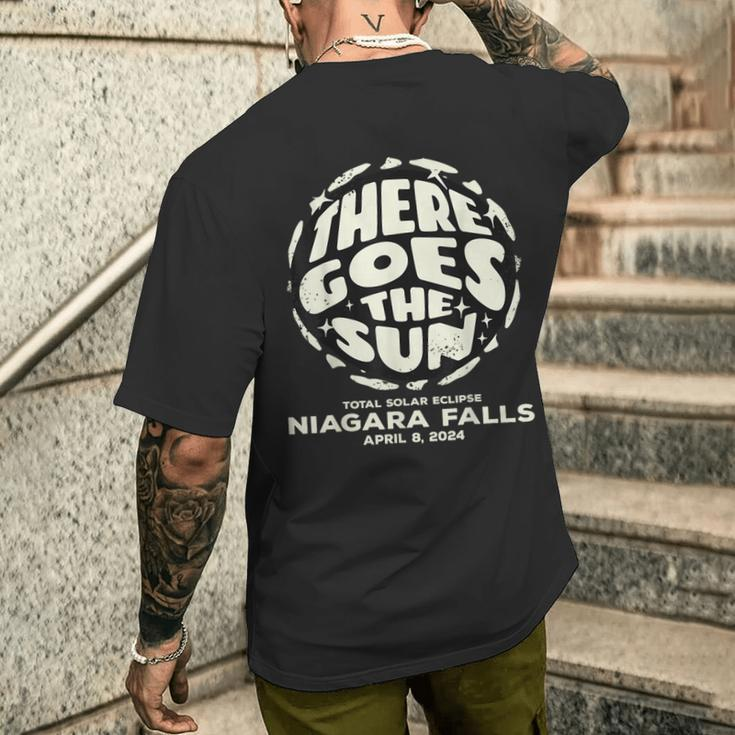 Total Solar Eclipse Niagara Falls Ny Canada April 8 2024 Men's T-shirt Back Print Gifts for Him