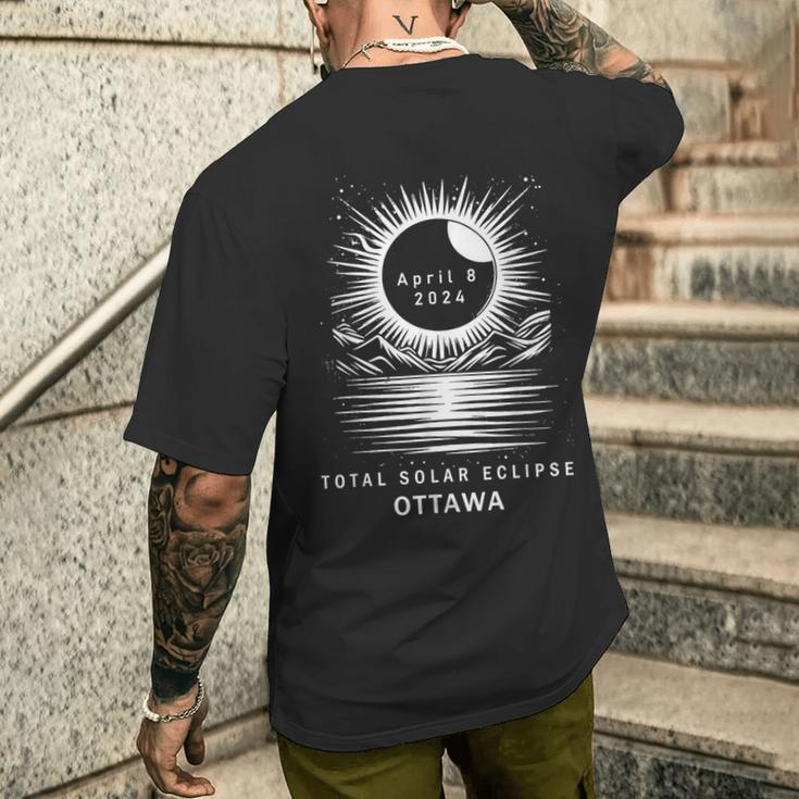 Total Solar Eclipse Ottawa 2024 United States Men's T-shirt Back Print Gifts for Him