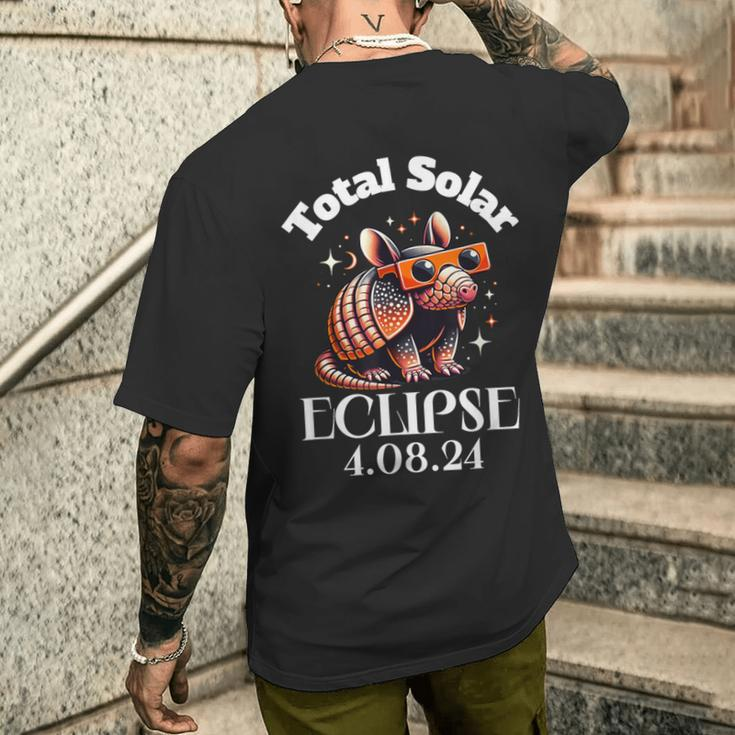Totality Total Solar Eclipse April 8 2024 Armadillo Men's T-shirt Back Print Gifts for Him