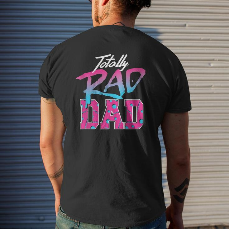 Totally Rad Dad 80S Retro Mens Back Print T-shirt Gifts for Him