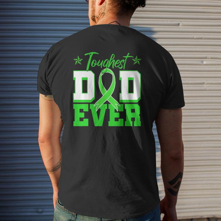 Tough Dad Lymphoma Lime Green Ribbon Lymphocytes Idea Mens Back Print T-shirt Gifts for Him
