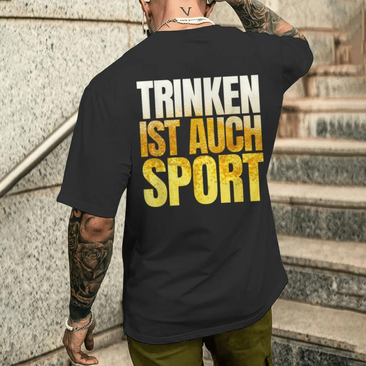 Trinken Ist Auch Sport Après Ski Fun Malle Party Lorenz T-Shirt mit Rückendruck Geschenke für Ihn