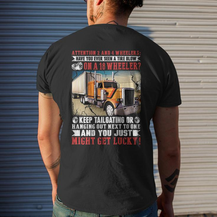 Truck Driver Quote Mens Back Print T-shirt Gifts for Him
