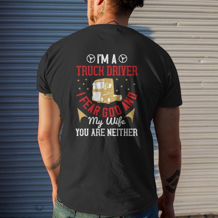 I Am A Truck Driver Mens Back Print T-shirt Gifts for Him