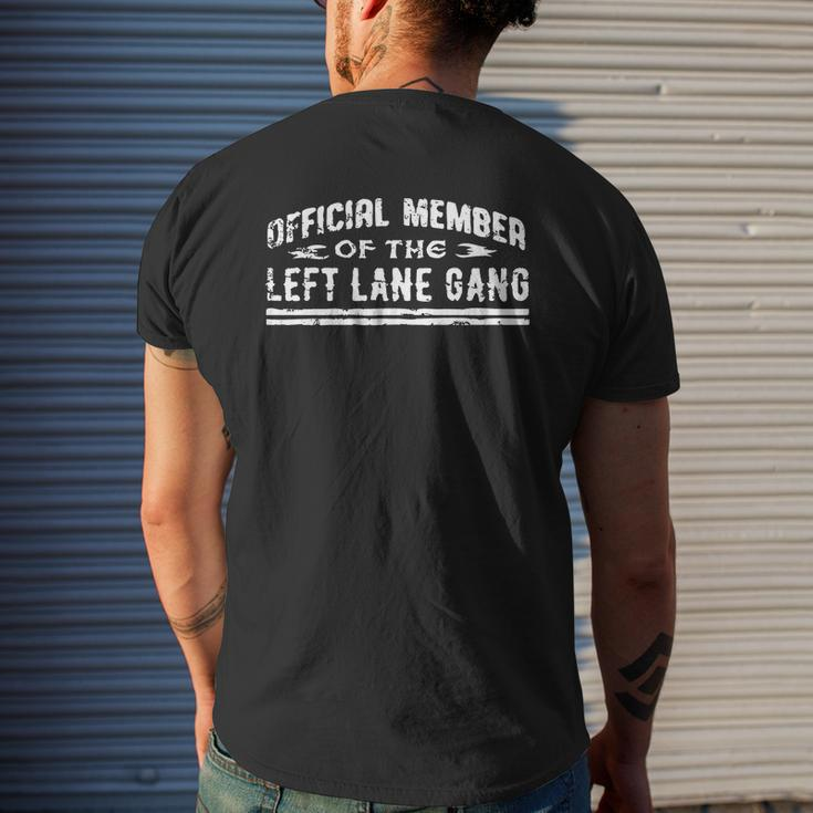 Trucker Official Member Of The Left Lane Gang Mens Back Print T-shirt Gifts for Him