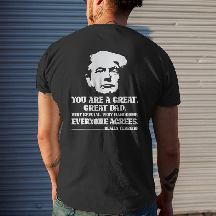 Trump Tee Great Dad Fathers Day Really Terrific Daddy Mens Back Print T-shirt Gifts for Him