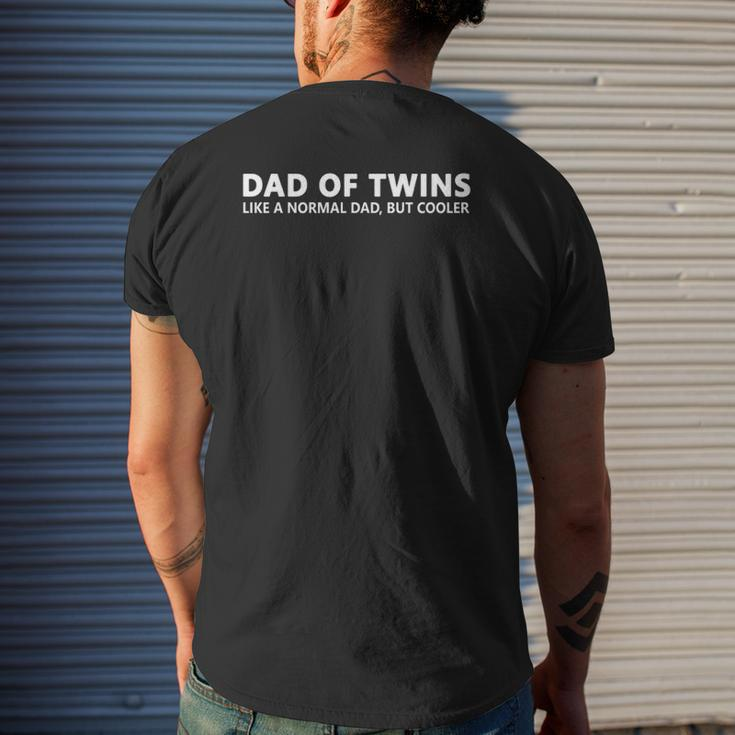 Twin Dad Dad Of Twins Mens Back Print T-shirt Gifts for Him