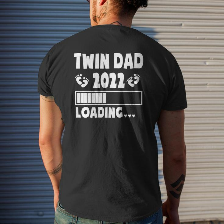 Twin Dad Of Twins 2022 Expecting Twin Dad Father's Day Cute Mens Back Print T-shirt Gifts for Him