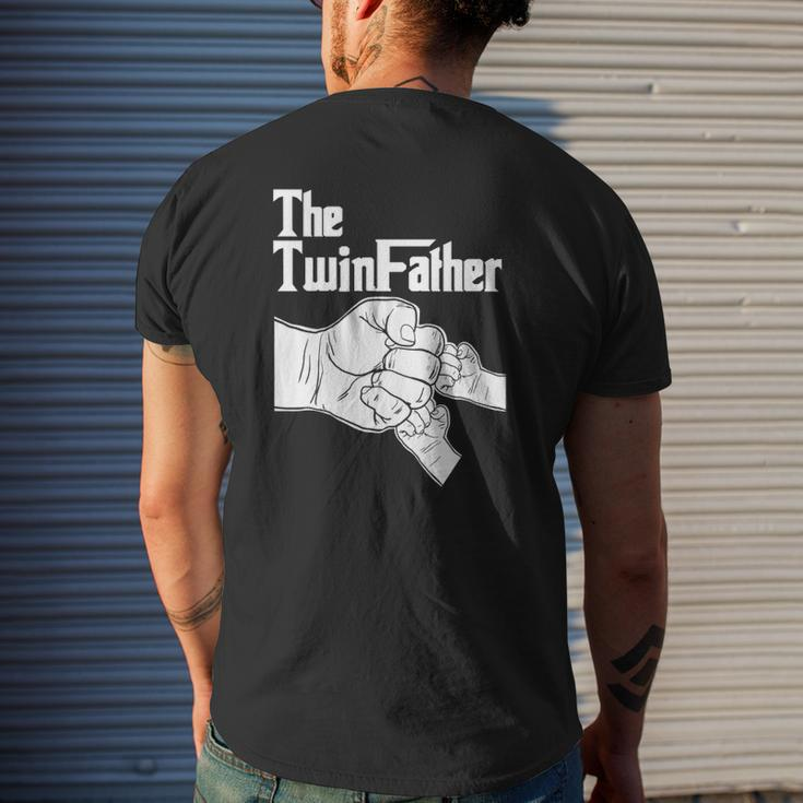 The Twinfather Father Of Twins Fist Bump Mens Back Print T-shirt Gifts for Him