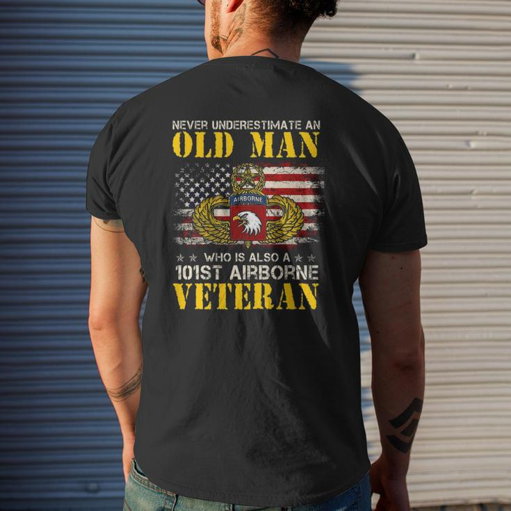 Never Underestimate An Old Man 101St Airborne Veteran Mens Back Print T-shirt Gifts for Him