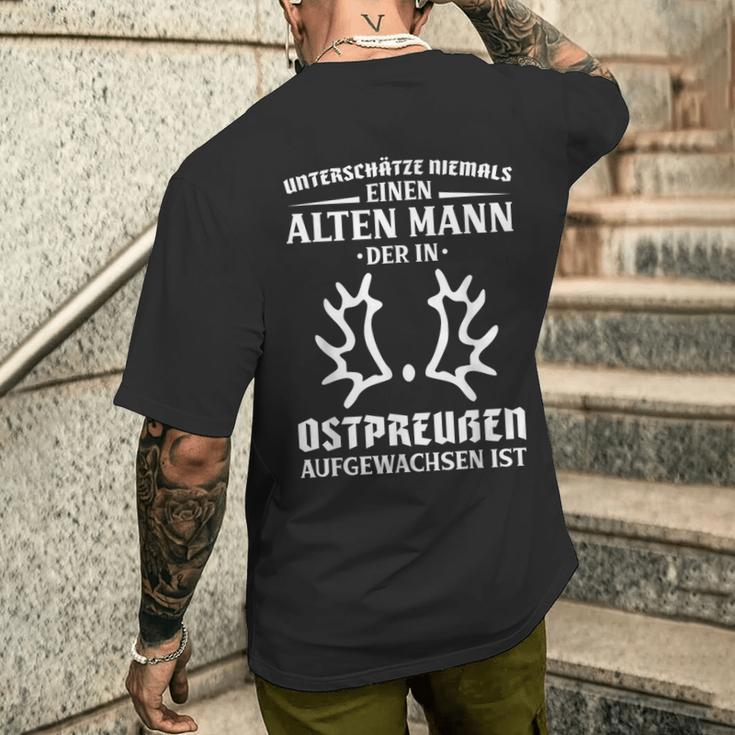 Underschätze Niemal Einen Ostpreuße T-Shirt mit Rückendruck Geschenke für Ihn