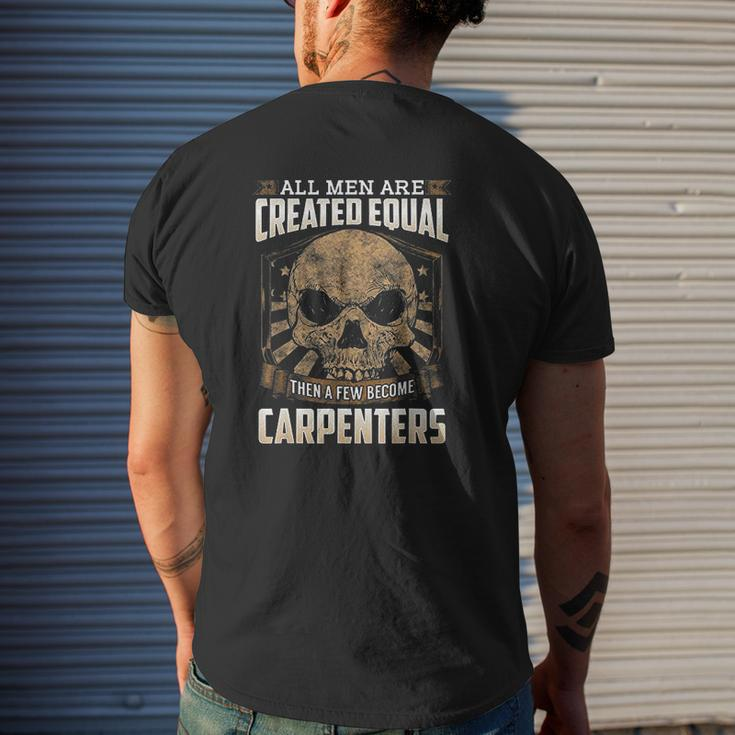 Union Carpenters Graphic Art American Proud Laborer Mens Back Print T-shirt Gifts for Him