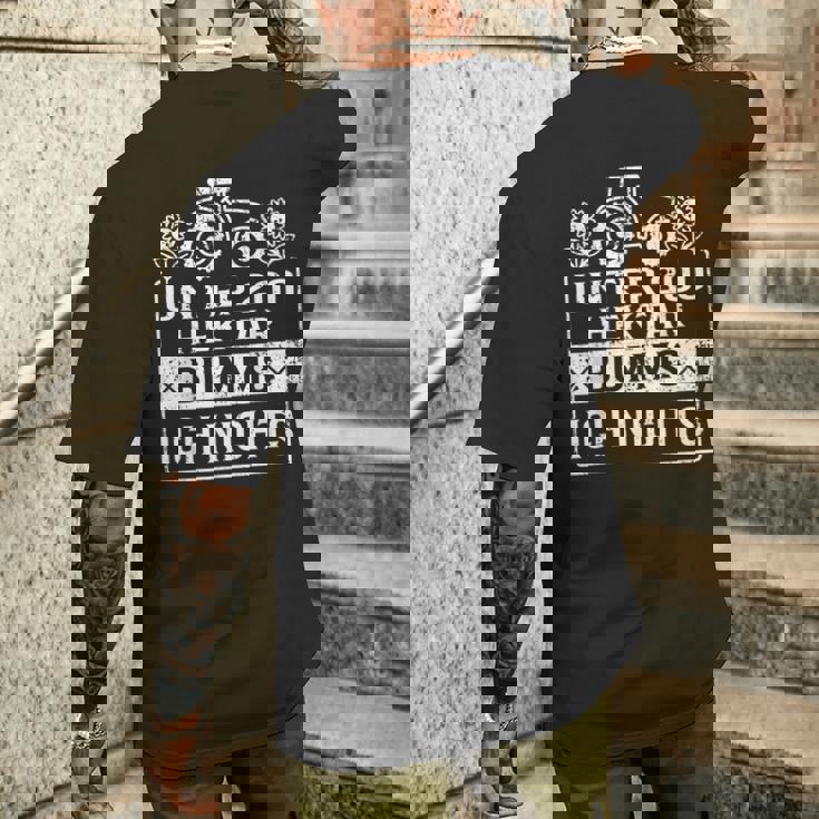 Unter 200 Hektar Bumms Ich Nichts For A Farmer's T-Shirt mit Rückendruck Geschenke für Ihn
