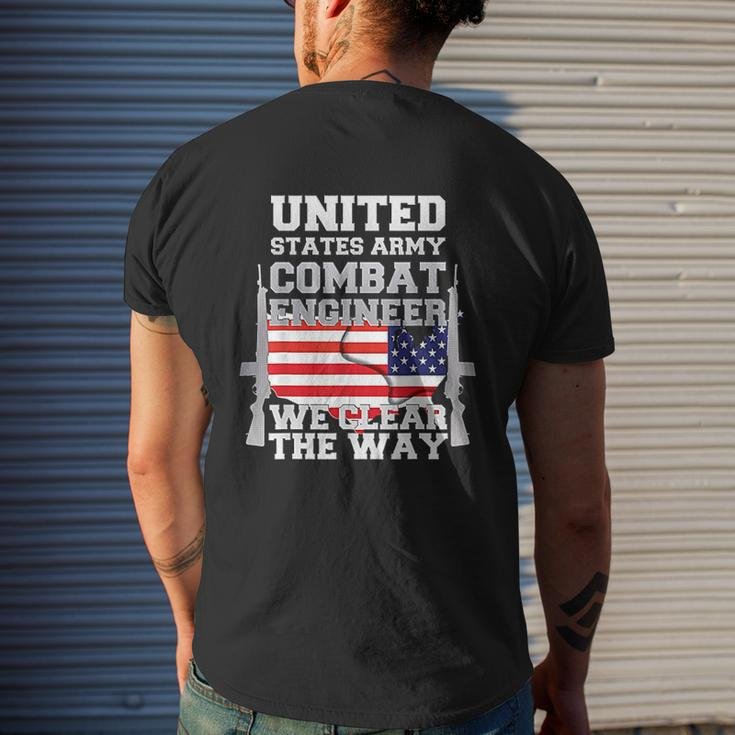 Us Army Combat Engineer 12B Military Pride Mens Back Print T-shirt Gifts for Him