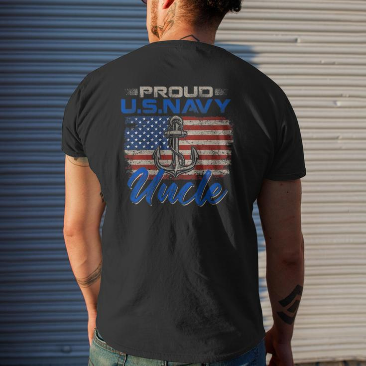Us Navy Proud Uncle Proud Us Navy Uncle For Veteran Day Mens Back Print T-shirt Gifts for Him