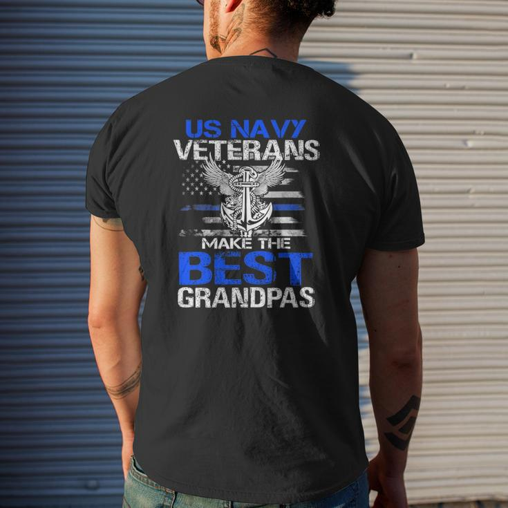 Us Navy Veterans Make The Best Grandpas Father's Day Mens Back Print T-shirt Gifts for Him