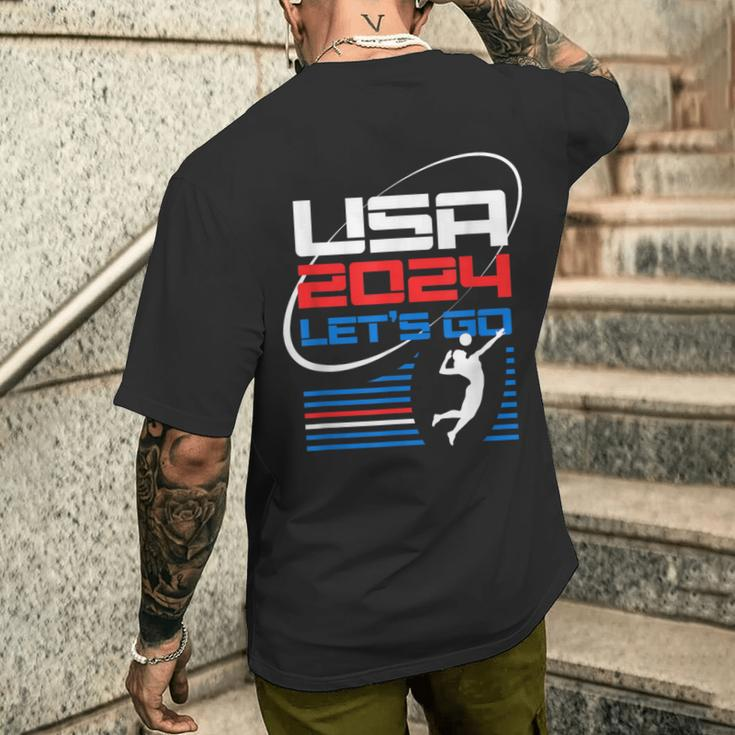 Usa 2024 United States American Sport 2024 Volleyball Men's T-shirt Back Print Gifts for Him