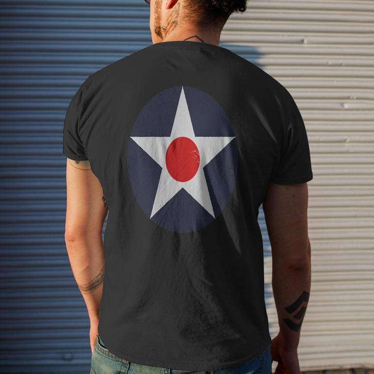 Usaac Ww2 Warbird Roundel Mens Back Print T-shirt Gifts for Him