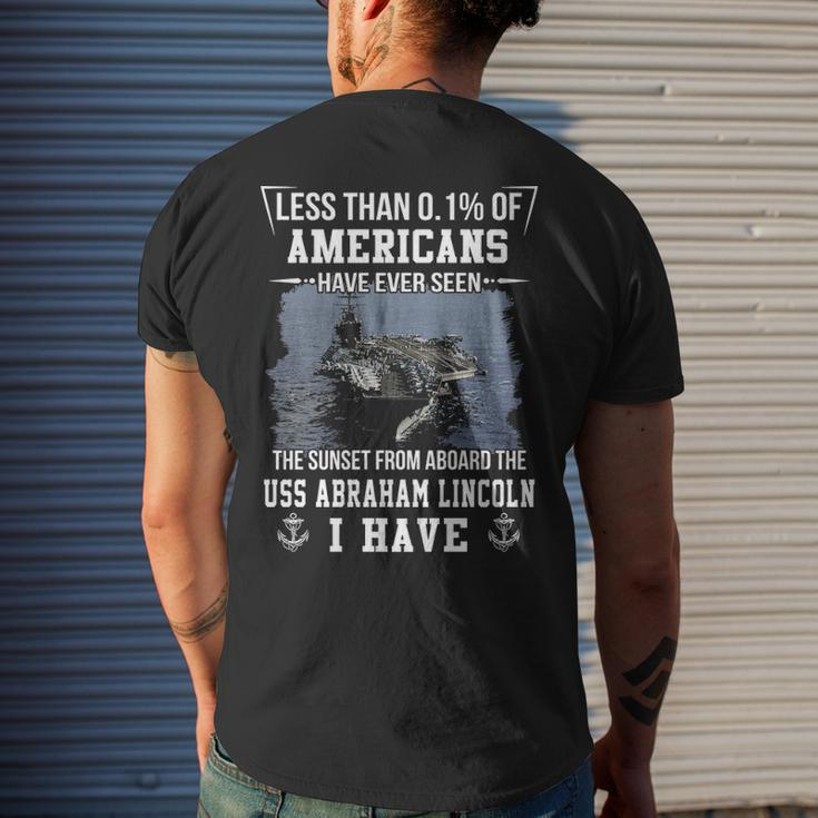 Uss Abraham Lincoln 72 Sunset Men's T-shirt Back Print Gifts for Him