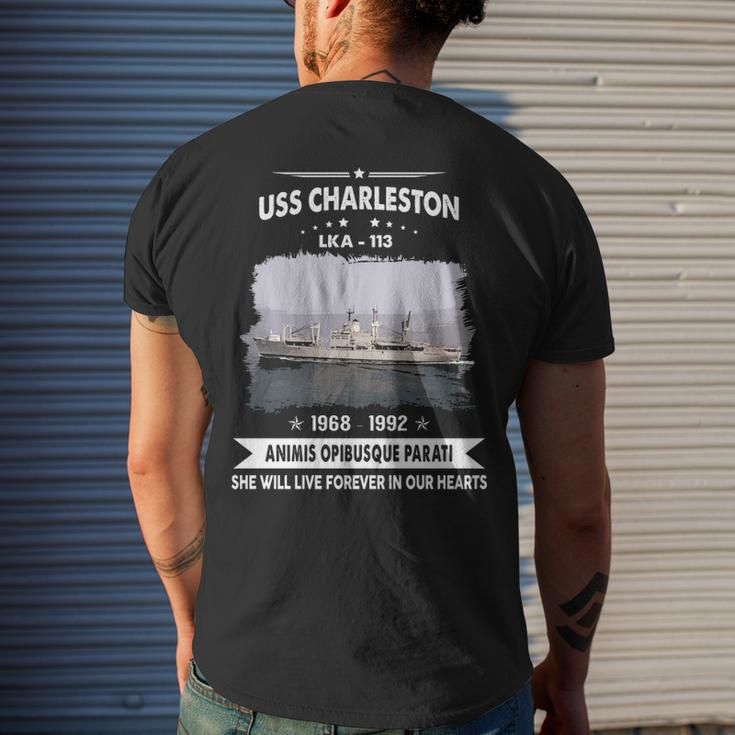 Uss Charleston Lka Men's T-shirt Back Print Gifts for Him