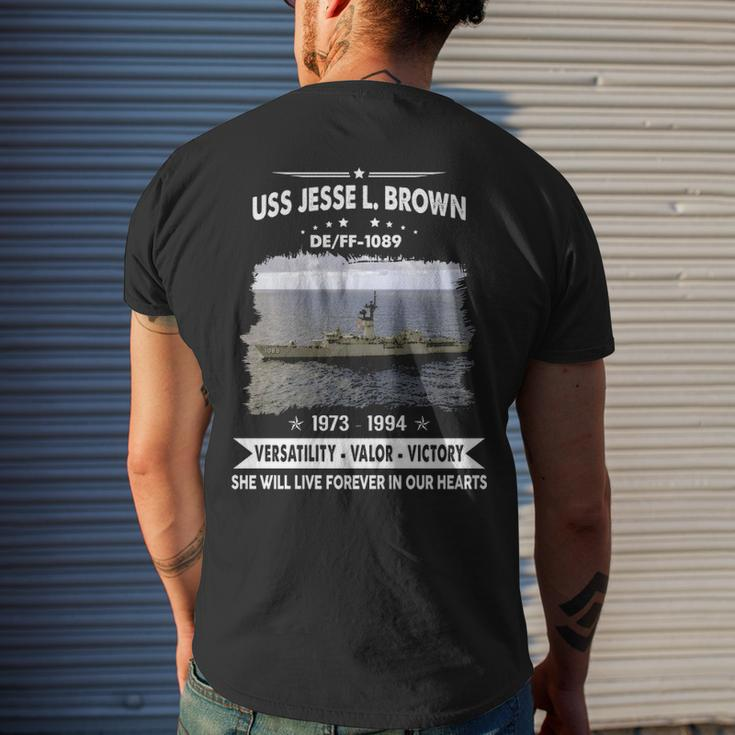 Uss Jesse L Brown Ff Men's T-shirt Back Print Gifts for Him