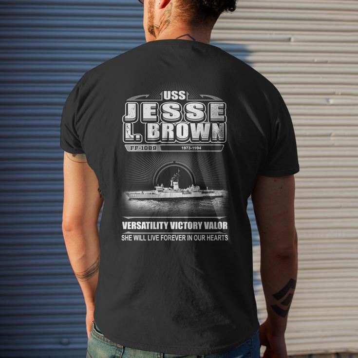 Uss Jesse L Brown Mens Back Print T-shirt Gifts for Him