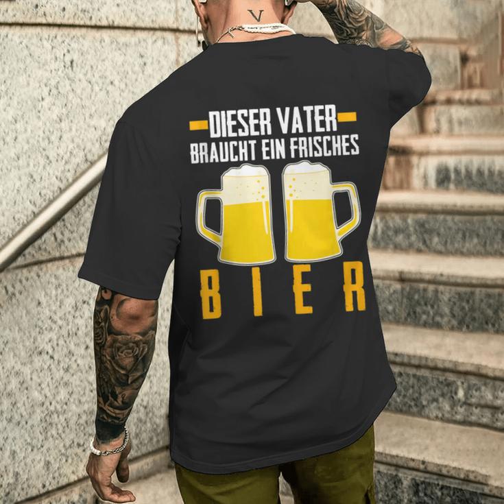 Vatertag Saufenater Frisches Bier Papa T-Shirt mit Rückendruck Geschenke für Ihn