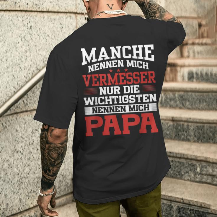 Vermesser Nennen Mich Papaermesser T-Shirt mit Rückendruck Geschenke für Ihn