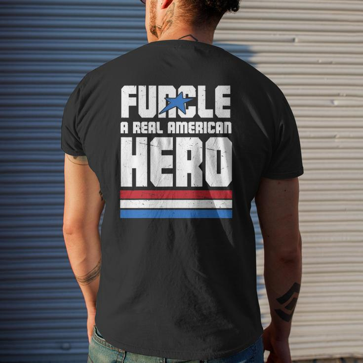 Veteran 365 Funcle Real American Hero Tee Father's Day Uncle Mens Back Print T-shirt Gifts for Him