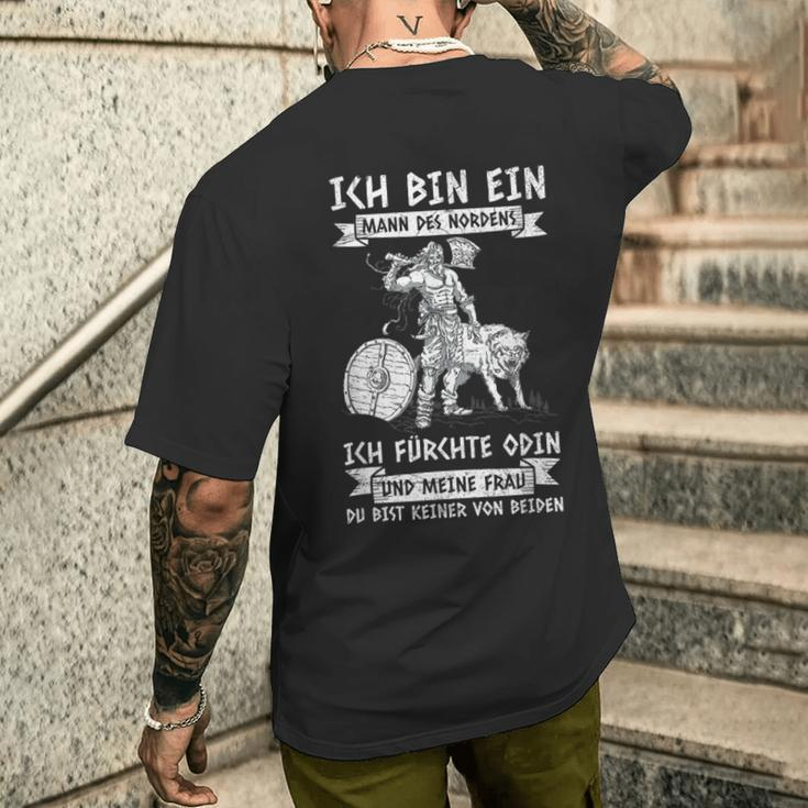 Viking Ich Bin Ein Mann Des Nordens Nordmen S T-Shirt mit Rückendruck Geschenke für Ihn
