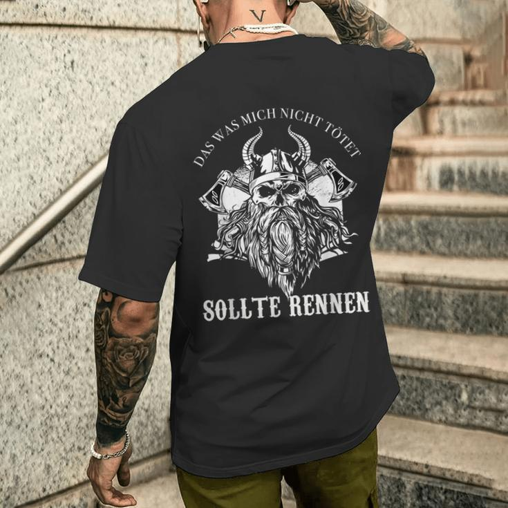 Vikinger Der Mythologie Odin Valhalla Nordic Outfit T-Shirt mit Rückendruck Geschenke für Ihn
