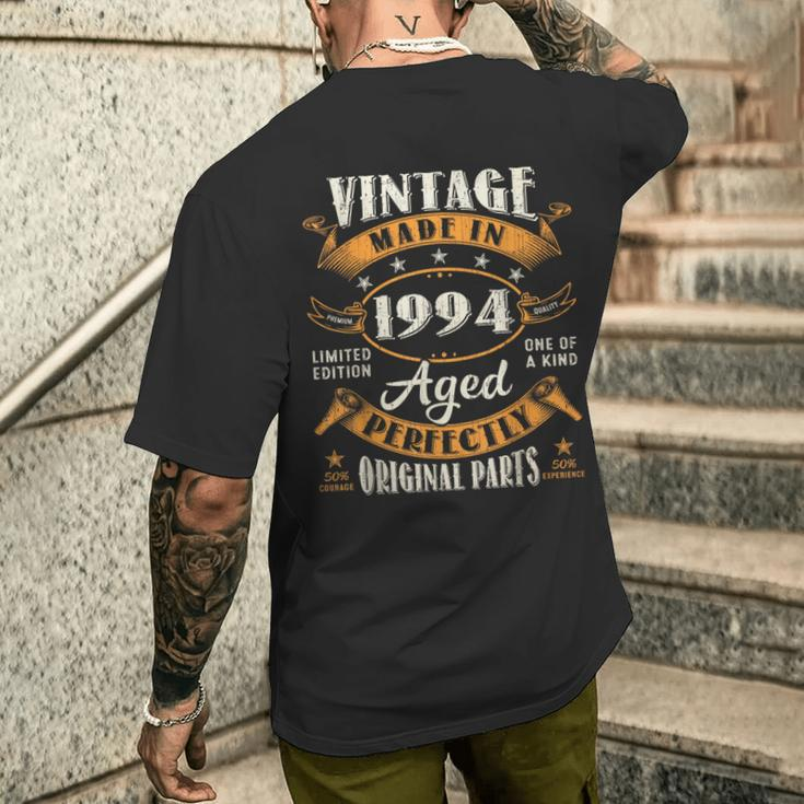 Vintage 30Th Birthday Decorations 1994 30 Birthday Men's T-shirt Back Print Gifts for Him