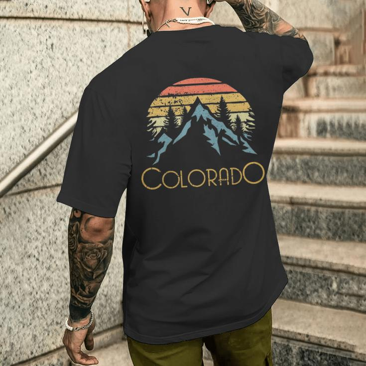 Vintage Co Colorado Mountains Outdoor Adventure Men's T-shirt Back Print Gifts for Him