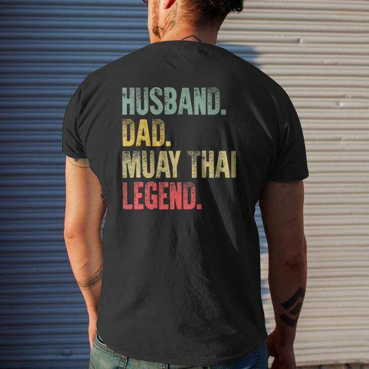 Vintage Husband Dad Muay Thai Legend Retro Mens Back Print T-shirt Gifts for Him