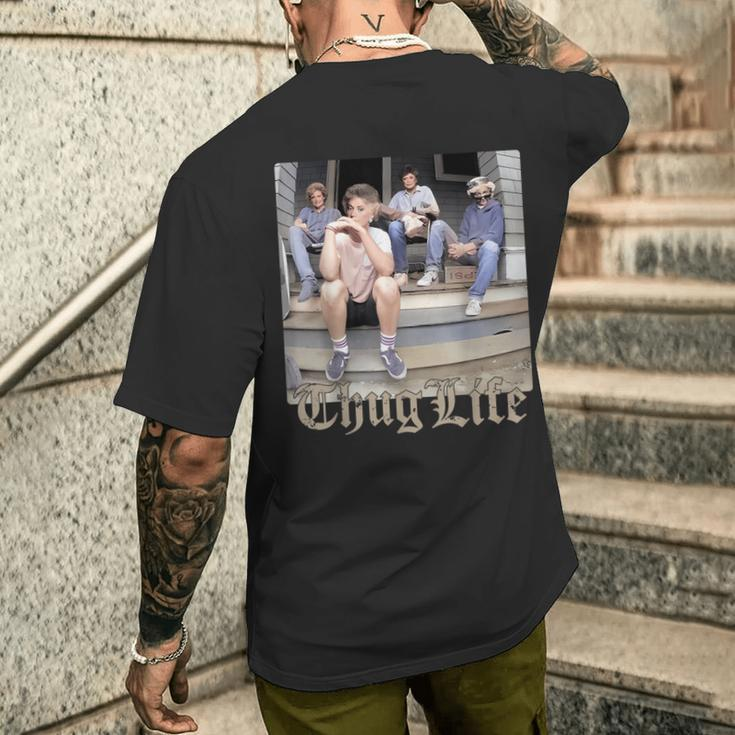 Vintage Girls Golden Thug Life 80'S Retro Men's T-shirt Back Print Gifts for Him
