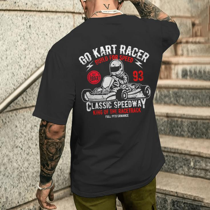 Vintage Go Kart Racer For Racing Fans S T-Shirt mit Rückendruck Geschenke für Ihn
