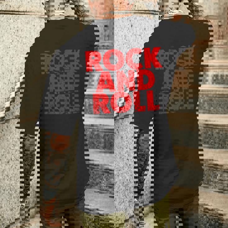 Vintage Grunge Old Rock & Roll Music Rock And Roll Camiseta Hombre Estampado Espalda Regalos para él
