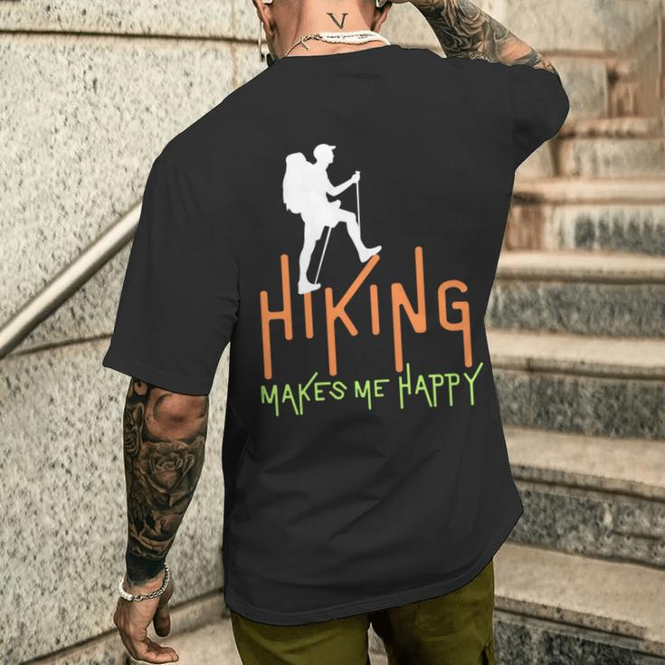 Vintage Hiking Mountain Adventure Aufkleber Für Abenteuer Liebe T-Shirt mit Rückendruck Geschenke für Ihn
