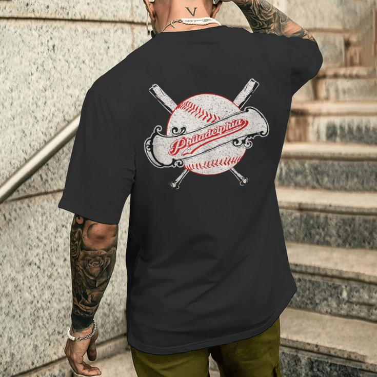 Vintage Philadelphia Lovers Distressed Graphic Men's T-shirt Back Print Gifts for Him