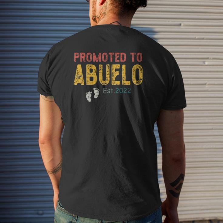 Vintage Promoted To Abuelo Est 2022 Father's Day Mens Back Print T-shirt Gifts for Him