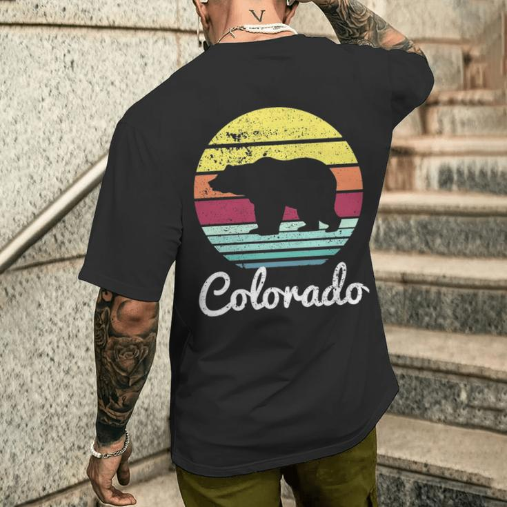 Vintage Retro Co Colorado Wildlife Bear Adventure Men's T-shirt Back Print Gifts for Him