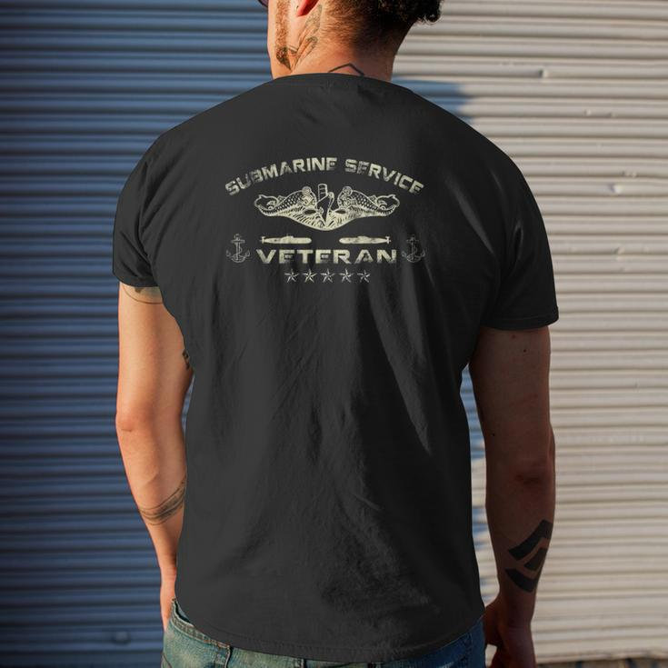 Vintage Us Submarine Service Veteran Vintage Mens Mens Back Print T-shirt Gifts for Him
