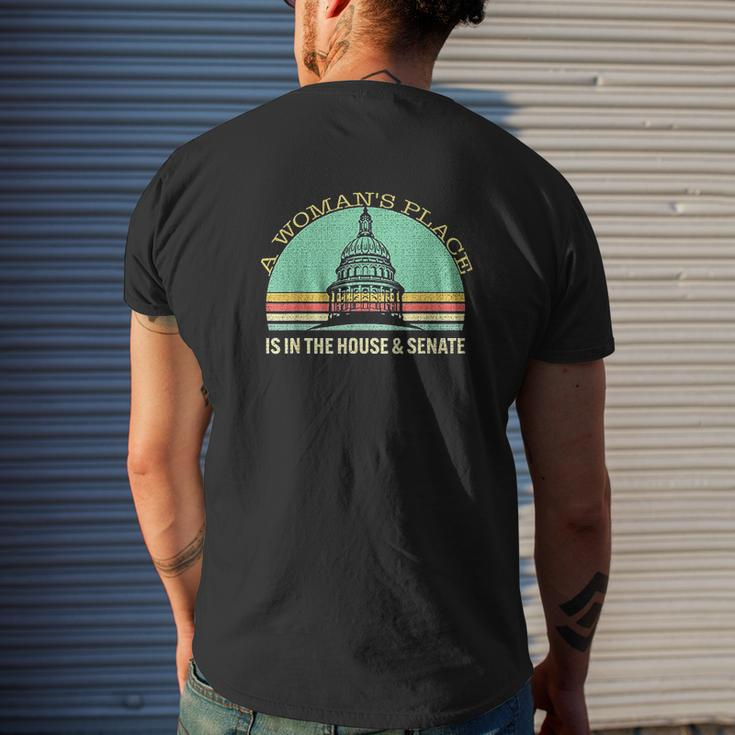 Vintage A Woman's Place Is In The House And Senate Mens Back Print T-shirt Gifts for Him
