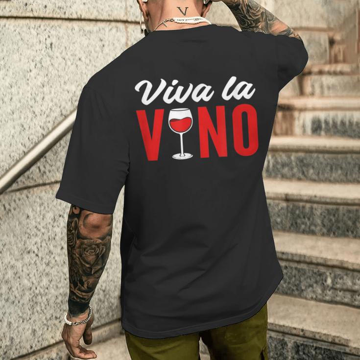 Viva Laino – Weinliebhaber Rotwein Weißwein T-Shirt mit Rückendruck Geschenke für Ihn